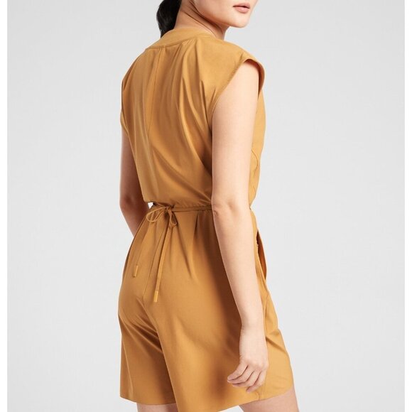 Athleta Marlow Romper - L Tuscan Gold - Picture 2 of 6